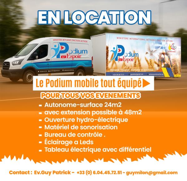 Location Podium mobile 