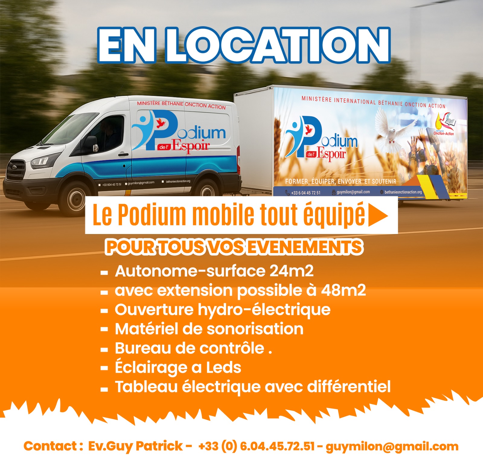 Location Podium mobile 
